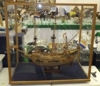 A hand-built model of Henry Hudson's "The Half Moon East Indianman",