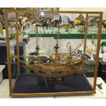 A hand-built model of Henry Hudson's "The Half Moon East Indianman",