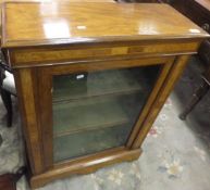 A 19th Century walnut and inlaid side cabinet,