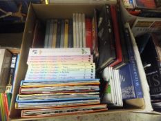 Six boxes of books to include mainly children's titles