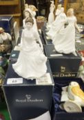 A collection of nine Royal Doulton figurines (with boxes) to include "Harmony", "Missing You",