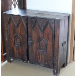 A 19th Century stained pine tabernacle cupboard,