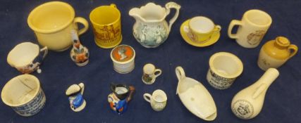 Three cartons containing a large collection of decorative miniature china wares and other wares,