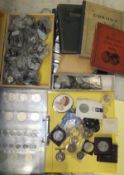 A collection of various coinage, stamps and commemoratives to include 2002 Euro Set,