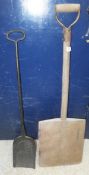 A vintage wooden malt shovel,