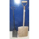 A vintage wooden malt shovel,