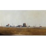 GERALD PARKINSON: 63 "East Hoathly Sussex, Martello Tower", landscape study, oil on board,