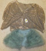 An 1980's sequin and gilt net cocktail bolero,