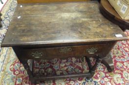 An 18th Century oak side table,