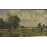 WILHELM JACOB ALBERTS "Stream running through a landscape", oil on canvas,