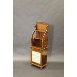 A 19th Century small mahogany and cross-banded waterfall bookcase,