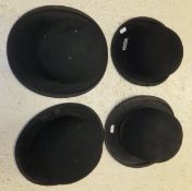 Four various bowler hats (4)