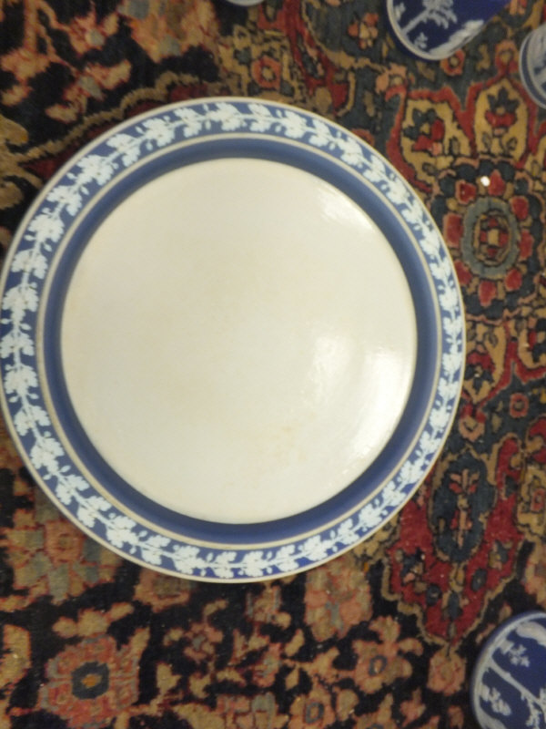 A collection of Wedgwood blue Jasper ware to include stilton dome and stand, biscuit barrel, - Image 4 of 5