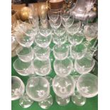 A suite of Villeroy & Boch "Octavie" glassware including five champagne flutes, four red wines,