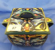 A modern Moorcroft biscuit barrel by Rachel Bishop, 2006 and No'd.