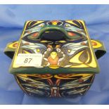 A modern Moorcroft biscuit barrel by Rachel Bishop, 2006 and No'd.