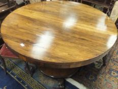 A William IV rosewood breakfast table,