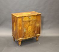 A 19th Century Dutch breakfront side cabinet of small proportions,