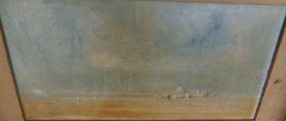 GERALD PARKINSON "Painting II, East Hoathly Sussex", seascape study, oil on board,