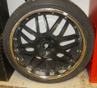 A two piece split alloy wheel