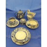 A collection of miniature decorative blue and white china wares to include 18th Century English