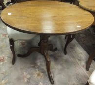 An 18th Century oak tea table,