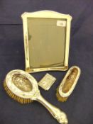 A George V silver sheathed photograph frame (Birmingham 1919 by A&J Zimmerman Ltd),