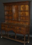 An early 19th Century oak dresser,