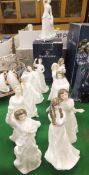 A collection of eleven Royal Doulton figurines to include "Au Revoir", "Embrace", "Welcome",