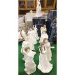 A collection of eleven Royal Doulton figurines to include "Au Revoir", "Embrace", "Welcome",