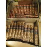 Two boxes of books to include 25 volumes of The Waverley Novels by SIR WALTER SCOTT,