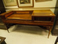 A 19th Century mahogany and inlaid square piano conversion dressing table,