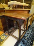 An 18th Century oak side table,