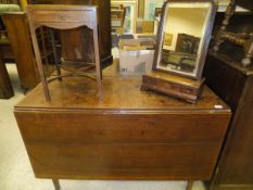 A 19th Century mahogany three drawer toilet mirror,
