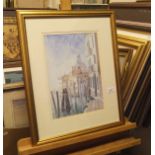 LESLEY HOLMES "Venice scene", watercolour,