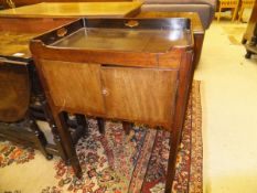 A late George III mahogany night table,