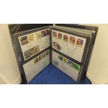 A collection of albums containing postage stamps to include UK and overseas,