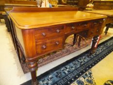 A Victorian mahogany writing table,