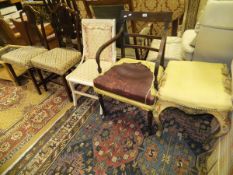 A Regency mahogany bar back carver chair,
