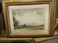 C J THORNTON "English landscape", watercolour, signed lower right, together with AFTER A B,