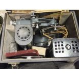 A cased pathescope camera,