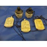 A collection of three Japanese Inro and two scent bottles depicting erotic scenes