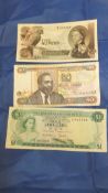 A Government of Seychelles 5 Rupee note, serial number AI059930,