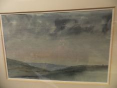 S PETER JAMES "View to Lundy Island", watercolour, signed and dated X 1981 and initialled,