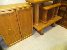 A set of four modern American oak occasional tables including coffee table,