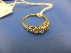 An Edwardian 18ct gold and platinum set ring,