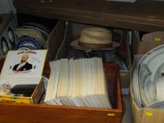 Five boxes of assorted sundry china, glass, tools, etc,