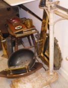 A pair of painted platform scales inscribed "Selfridge & Co.