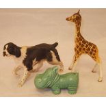 A Beswick pottery figure of a Springer Spaniel,