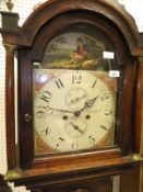 WITHDRAWN An early 19th Century oak long case clock,